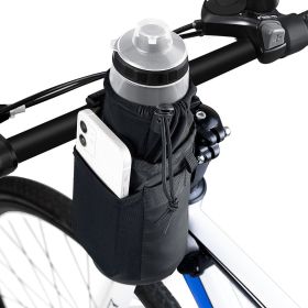 Bike Handlebar Bags Bicycle Phone Bottle Holder Bag Insulated Drink Cup Holder Strap-On Phone Storage Bag with Shoulder Strap