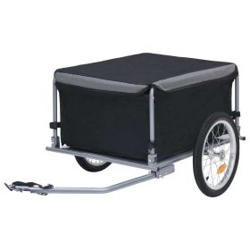 Bike Cargo Trailer Black and Gray 143.3 lb