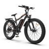 AOSTIRMOTOR 26" 750W Electric Bike Fat Tire P7 48V 13AH Removable Lithium Battery for Adults with Detachable Rear Rack Fender