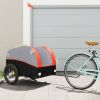 Bike Trailer Black and Orange 99.2 lb Iron