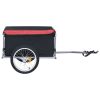 Bike Trailer Black and Red 143.3 lb