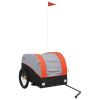 Bike Trailer Black and Orange 99.2 lb Iron