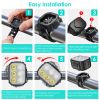 Bike Headlight TailLight IP65 Waterproof Anti-Drop Rechargeable Bicycle Light Set Night Riding Bright Bike Cycling Headlight Taillight Front Light War