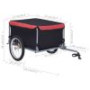 Bike Trailer Black and Red 143.3 lb