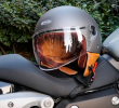 Moped helmet. (Electric car male / female knight retro sports warm half helmet)