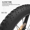 AOSTIRMOTOR 26" 750W Electric Bike Fat Tire P7 48V 13AH Removable Lithium Battery for Adults with Detachable Rear Rack Fender