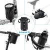 Bike Handlebar Bags Bicycle Phone Bottle Holder Bag Insulated Drink Cup Holder Strap-On Phone Storage Bag with Shoulder Strap