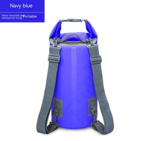 Waterproof Bag PVC Waterproof Bag Swimming Beach Drifting Camouflage Backpack (Option: Dark Blue-5L)