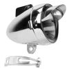 Vintage Bicycle Front Headlight Retro Metal Chrome Silver Shell Bright Bike LED Light Night Riding Safety Cycling