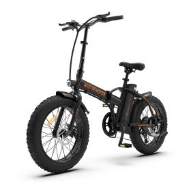 New Pattern Electric Bike Fat Tire With Removable Lithium Battery for Adults (motor: 500W, Color: Black)