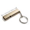 Portable Aluminum Safety Whistle For Outdoor Camping Backpacking Hiking; Emergency Survival Tool