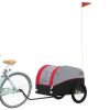 Bike Trailer Black and Red 99.2 lb Iron