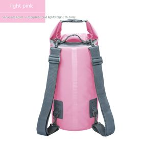 Waterproof Bag PVC Waterproof Bag Swimming Beach Drifting Camouflage Backpack (Option: Light Pink-10L)