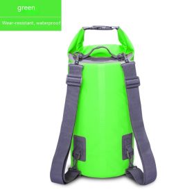 Waterproof Bag PVC Waterproof Bag Swimming Beach Drifting Camouflage Backpack (Option: Green-15L)