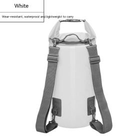 Waterproof Bag PVC Waterproof Bag Swimming Beach Drifting Camouflage Backpack (Option: White-15L)