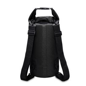 Waterproof Bag PVC Waterproof Bag Swimming Beach Drifting Camouflage Backpack (Option: Carbon Fiber Black-15L)