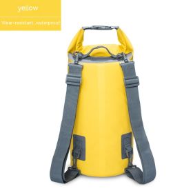 Waterproof Bag PVC Waterproof Bag Swimming Beach Drifting Camouflage Backpack (Option: Yellow-15L)